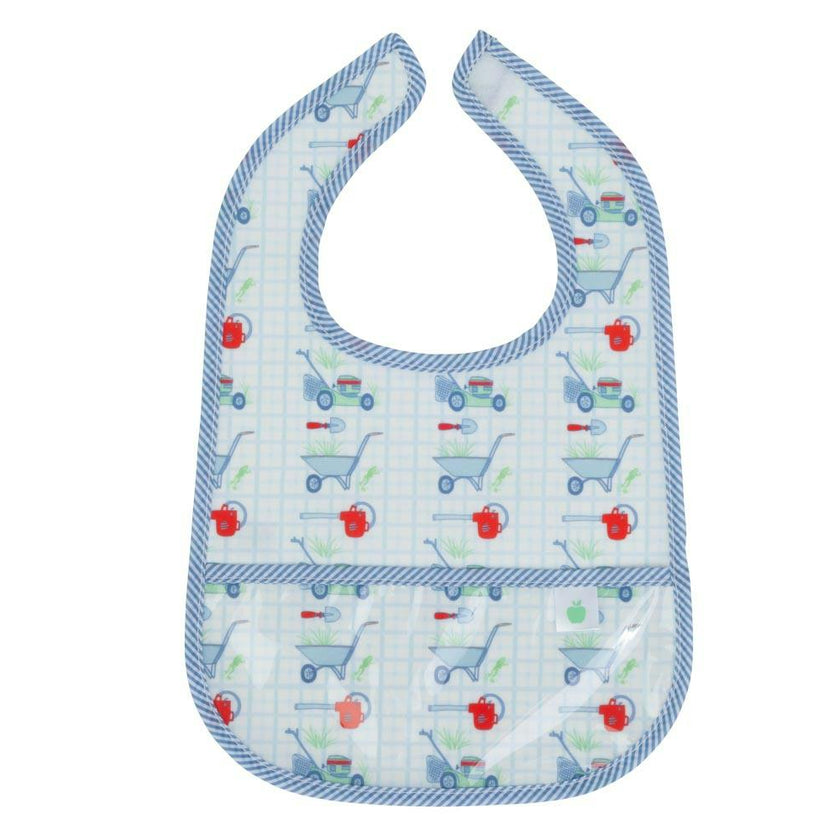The Wipe It Bib in Lawn