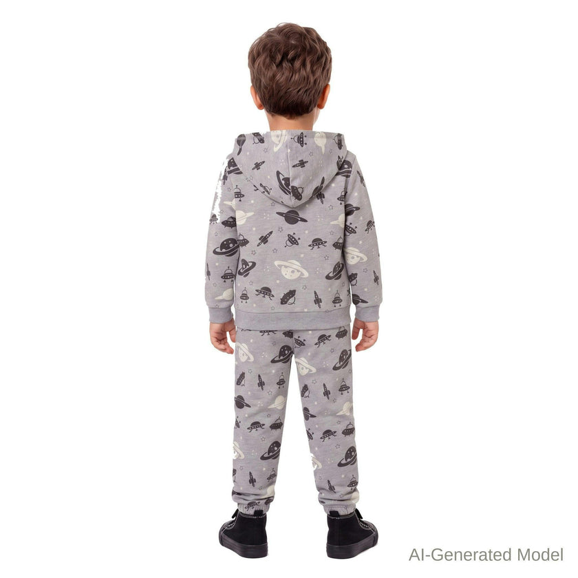 French Terry Hoodie & Jogger Set | Space Explorer