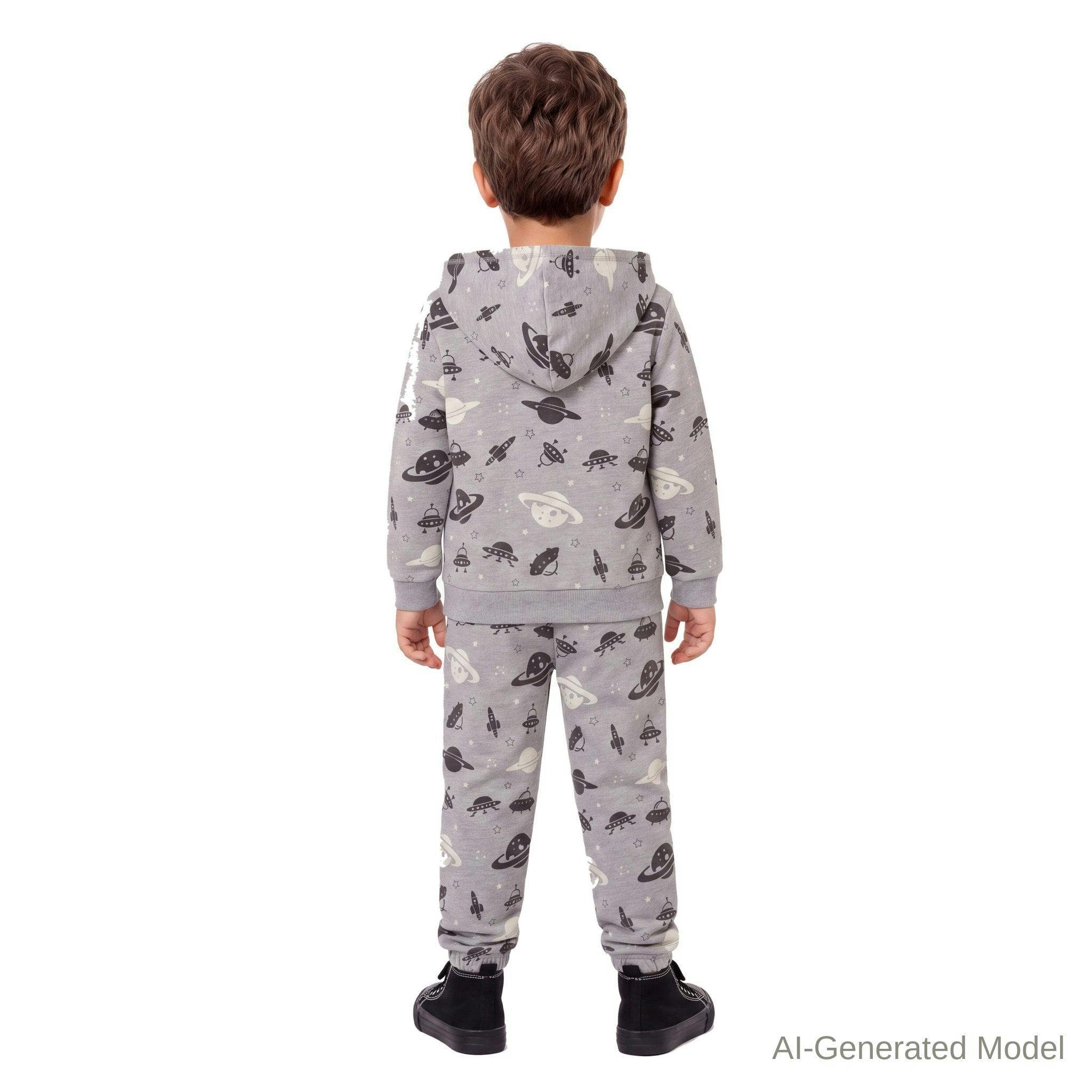 French Terry Hoodie & Jogger Set | Space Explorer