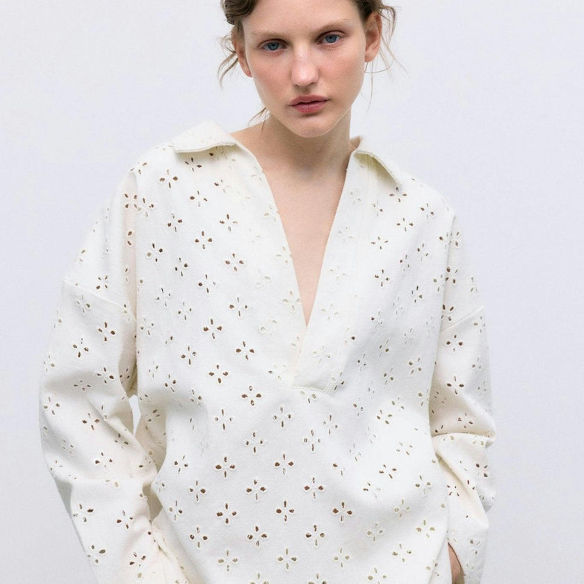 Camelia Woman Blouse Pure Cloud Denim