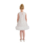 White Fiora Ruffle Sequin Dress