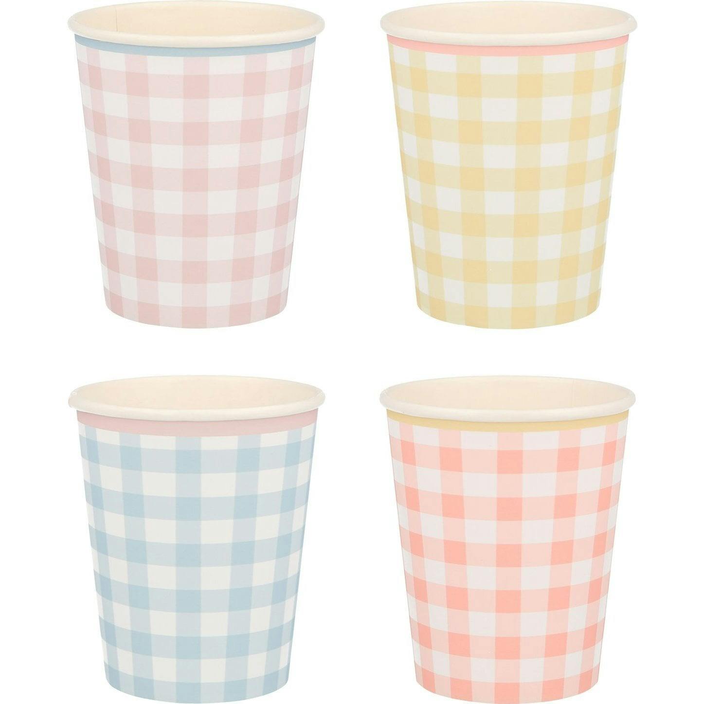 Gingham Cups