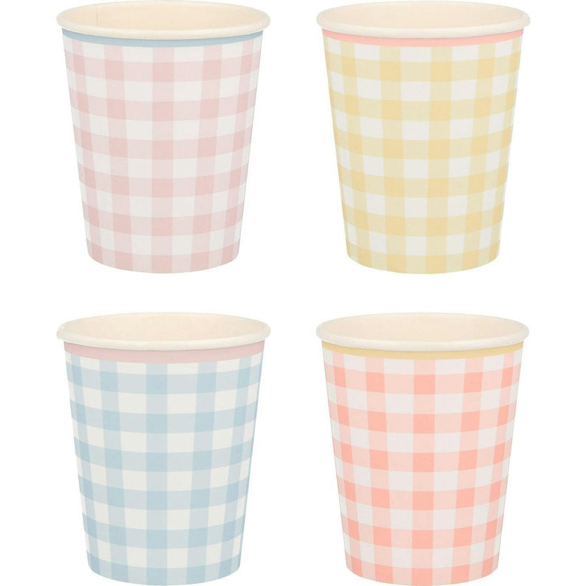 Gingham Cups