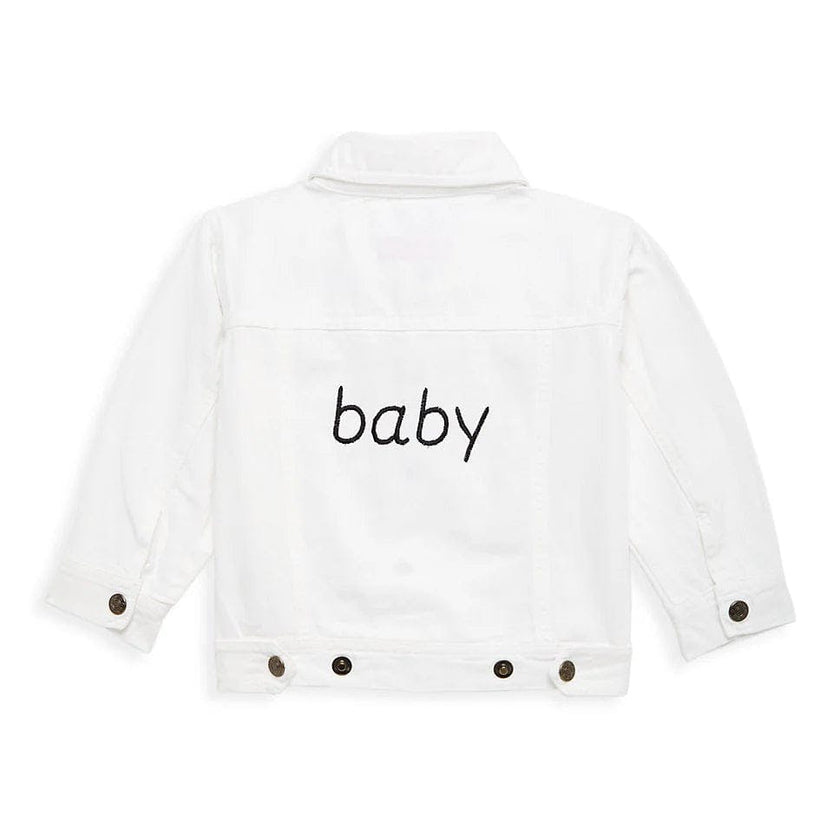 "baby" White Denim Jacket