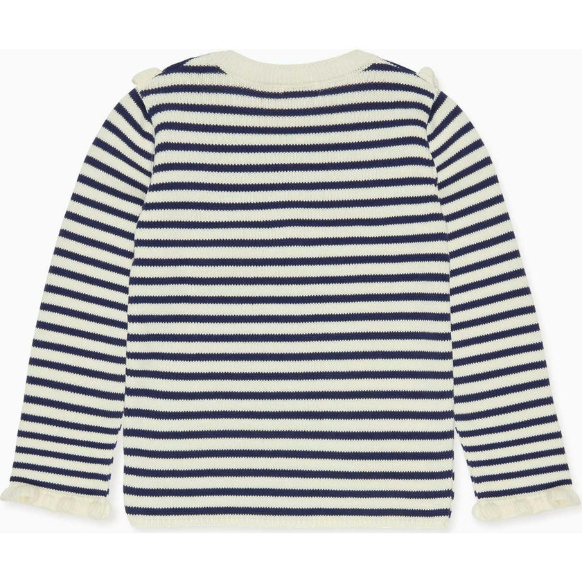 Navy Stripe Candela Cotton Girl Jumper