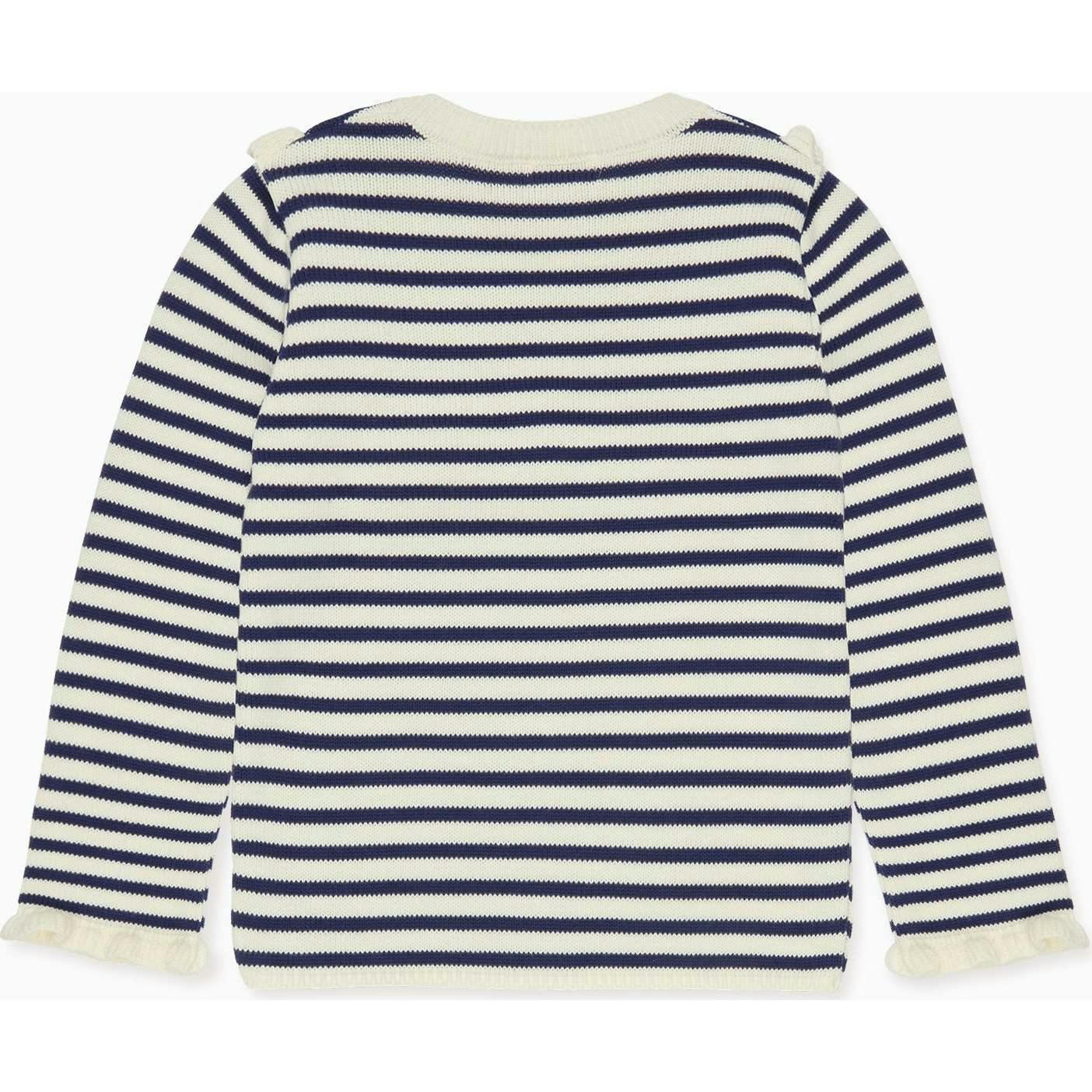 Navy Stripe Candela Cotton Girl Jumper