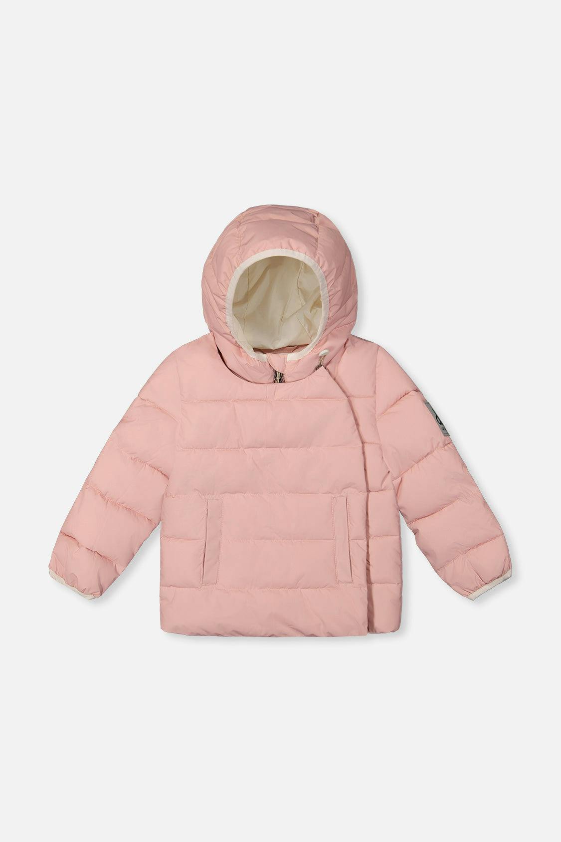 Winter Jacket Adapted For Car Seats Pale Dusty Pink