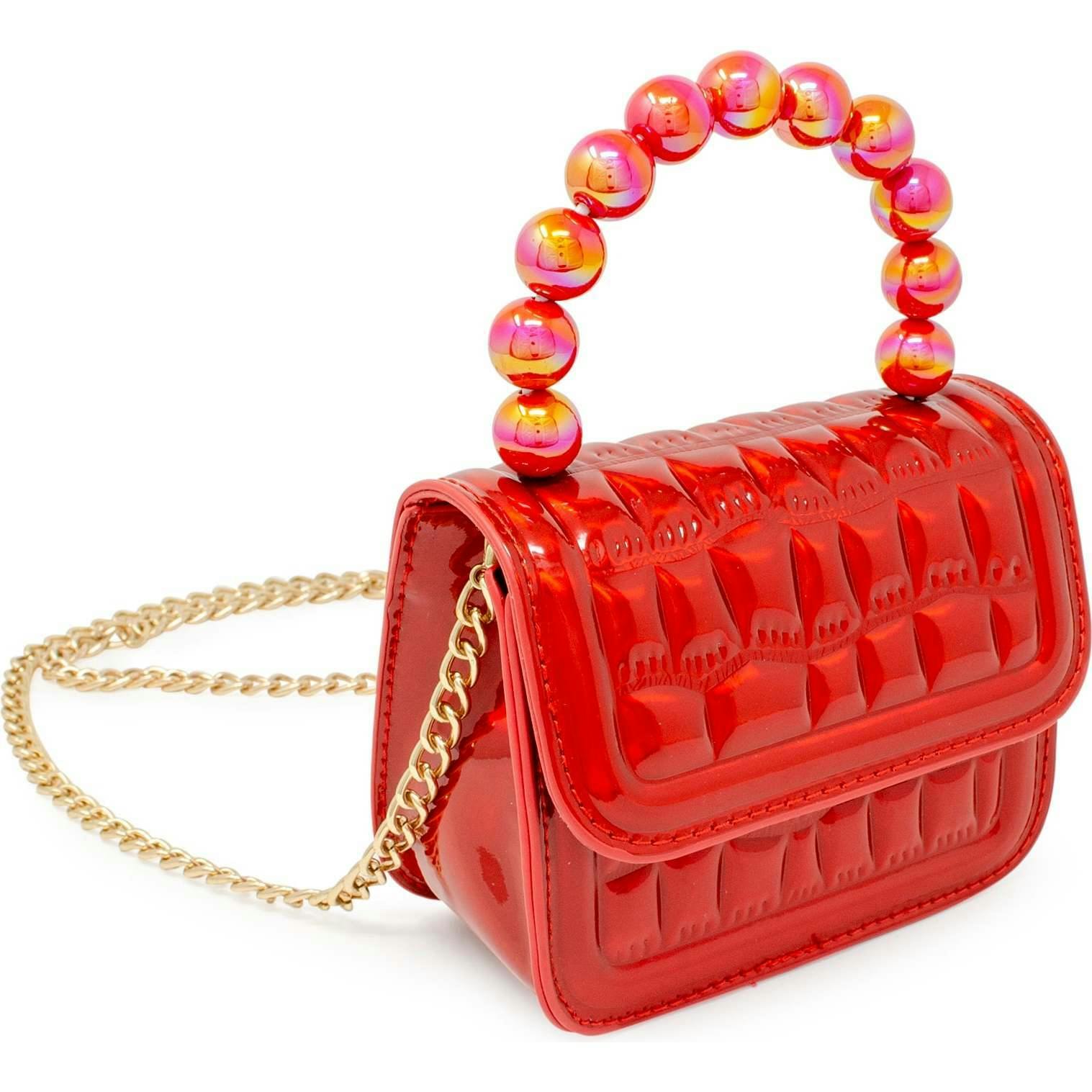 Mini Glam Quilted Pearl Handle Purse