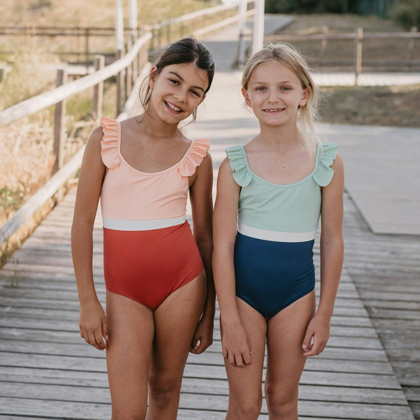 Coco One Piece Swimsuit Terracotta and Peachpink