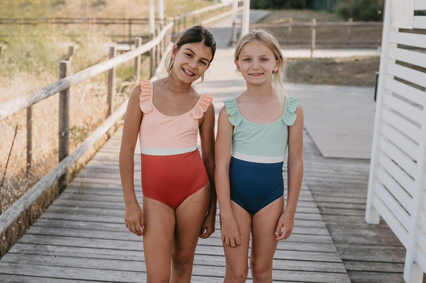 Coco One Piece Swimsuit Terracotta and Peachpink