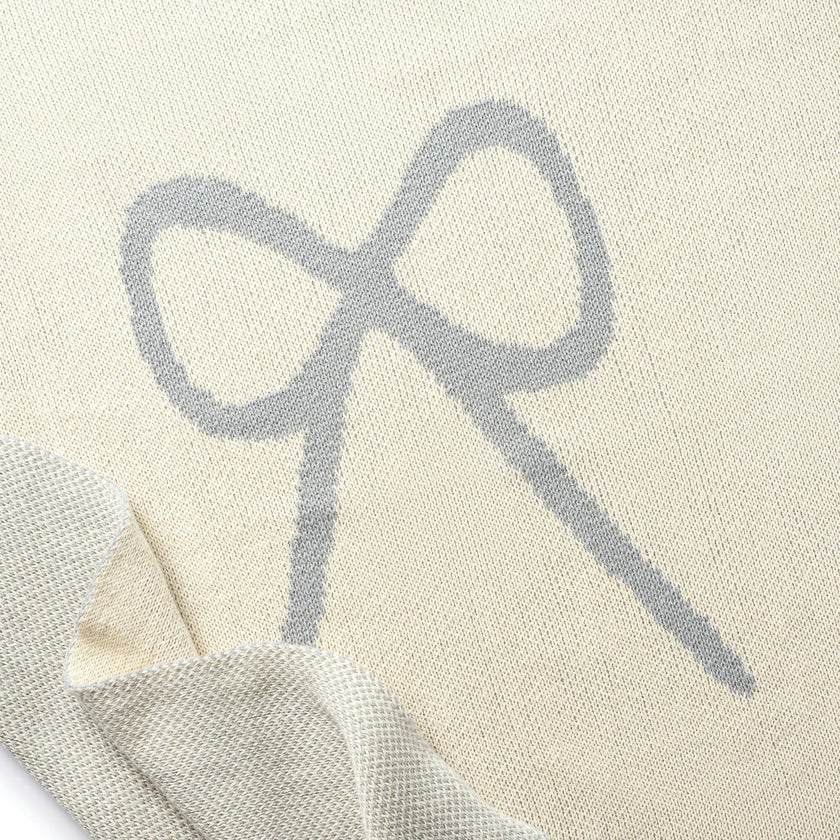 Bow Logo Knit Baby Blanket