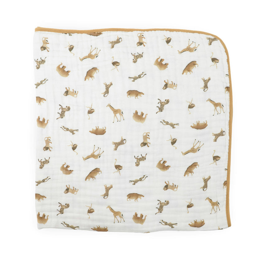 Original Organic Cotton Muslin Quilt - Animal Crackers