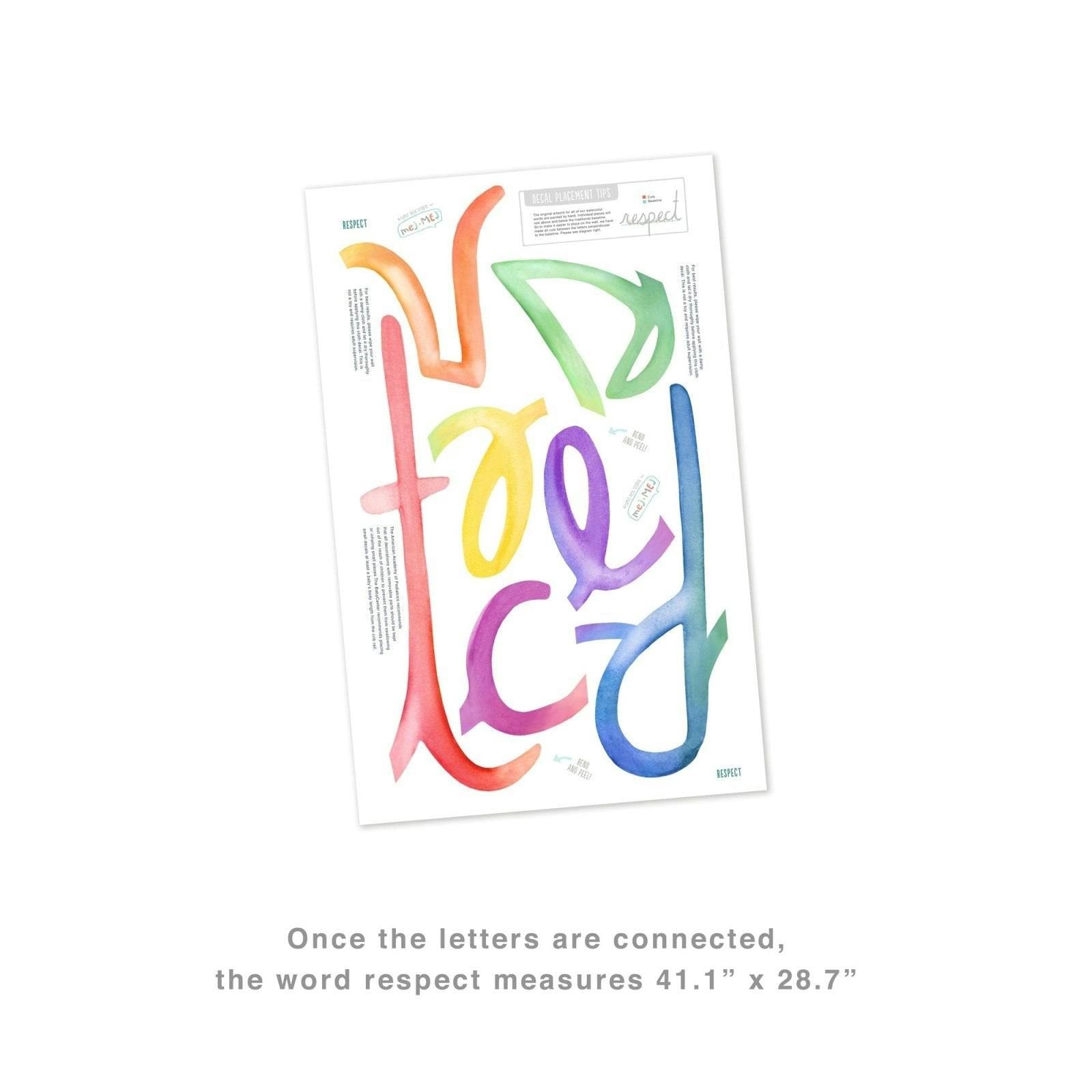 Watercolor Words • Respect • Peel-and-Stick Wall Decals