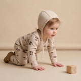 Organic Kimono Onesie & Pants Set - Mushroom