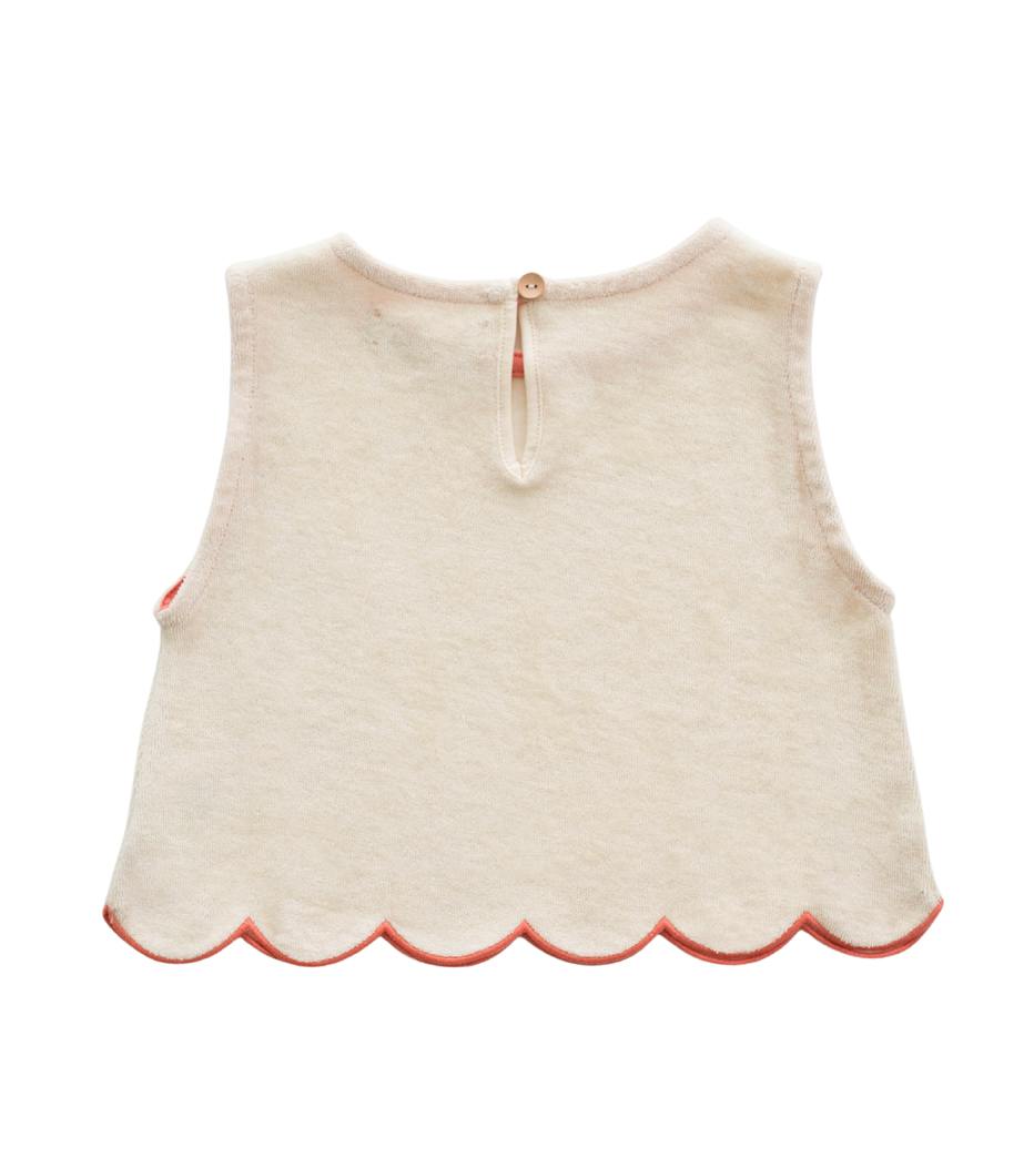 girls sofia scallop tank