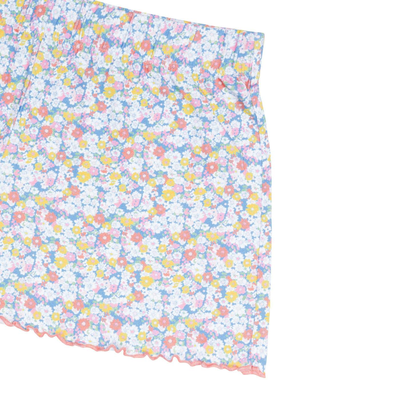 women's jasmine blossom shirt and short pima pajamas set