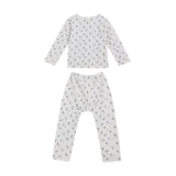 White Feather Cotton Pajama Set