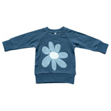 Girls Raglan Sweatshirt in Slate Daisy