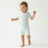 Bluebell Bows Short Sleeve & Shorts Bamboo Toddler Pajama Set
