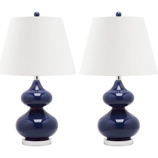 Set of 2 Eva Double Gourd Glass Lamps