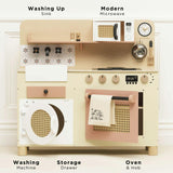 Rattan Family Size Wooden Play Kitchen