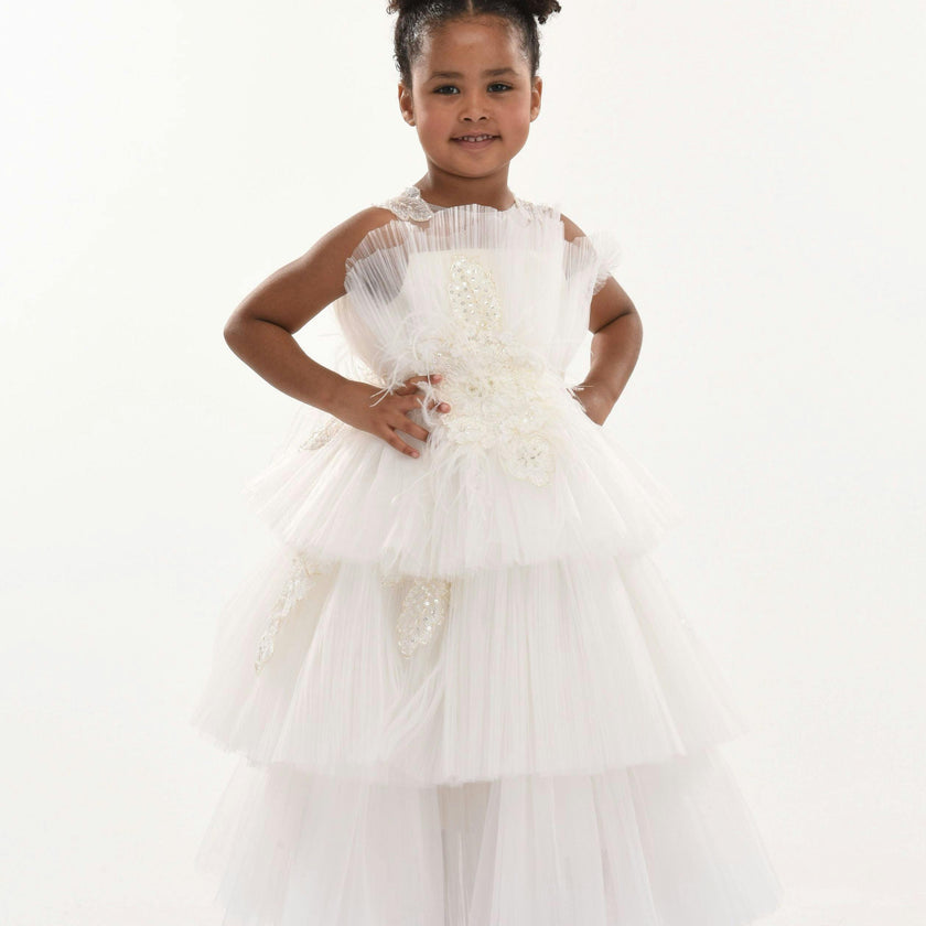 White Zayante Tiered Dress