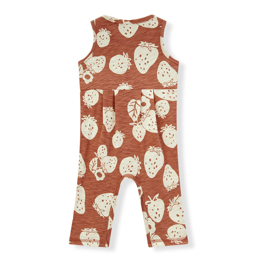 Strawberry Silhouette Slub Cotton Sleeveless Jumper