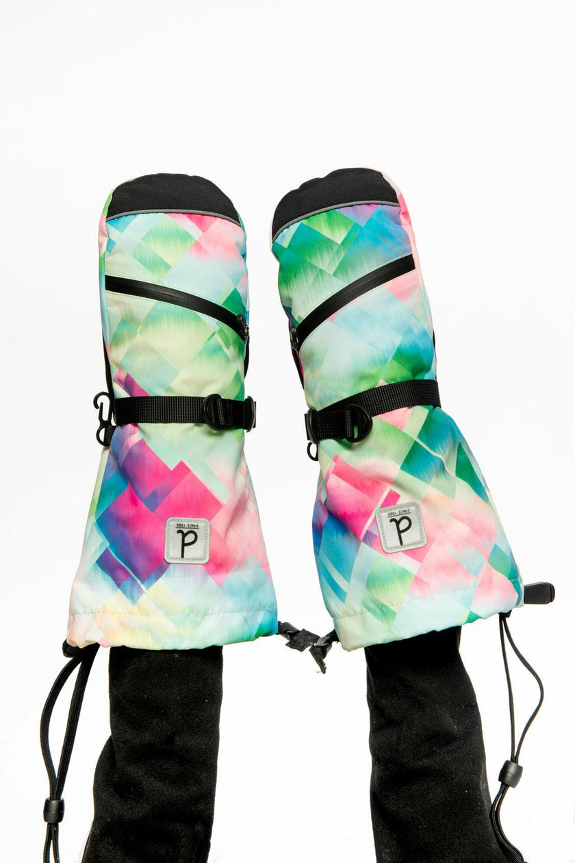 Teknik Winter Mittens Multicolored with Diamond Pattern