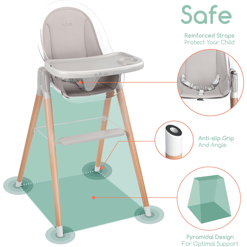 Children of Design 6 in 1 Deluxe High Chair with Cushion