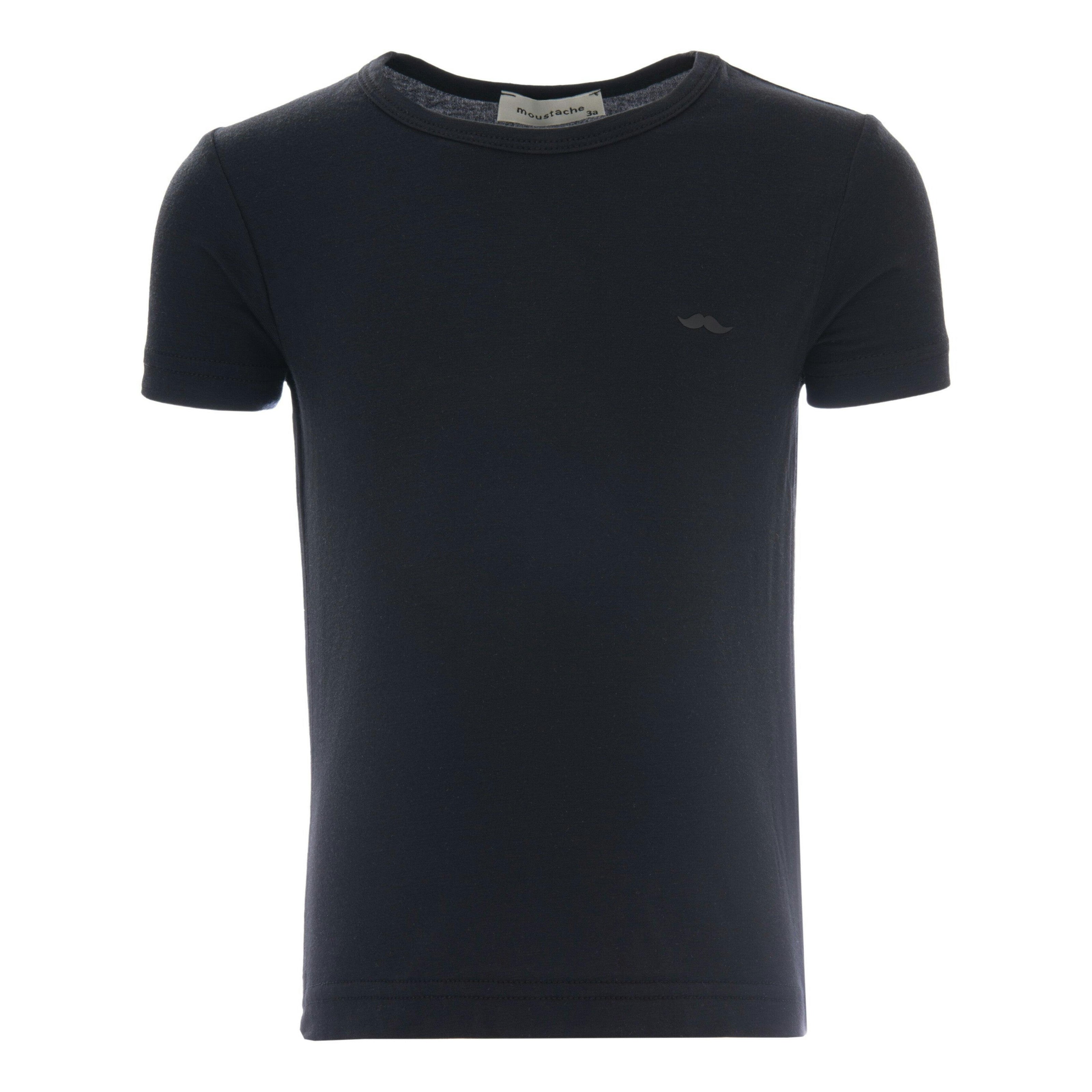 Black Solid Cotton T-Shirt