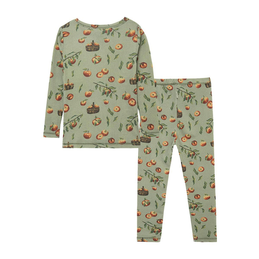 Apple Orchard Organic Cotton Long Sleeve Two Piece Pajama Set