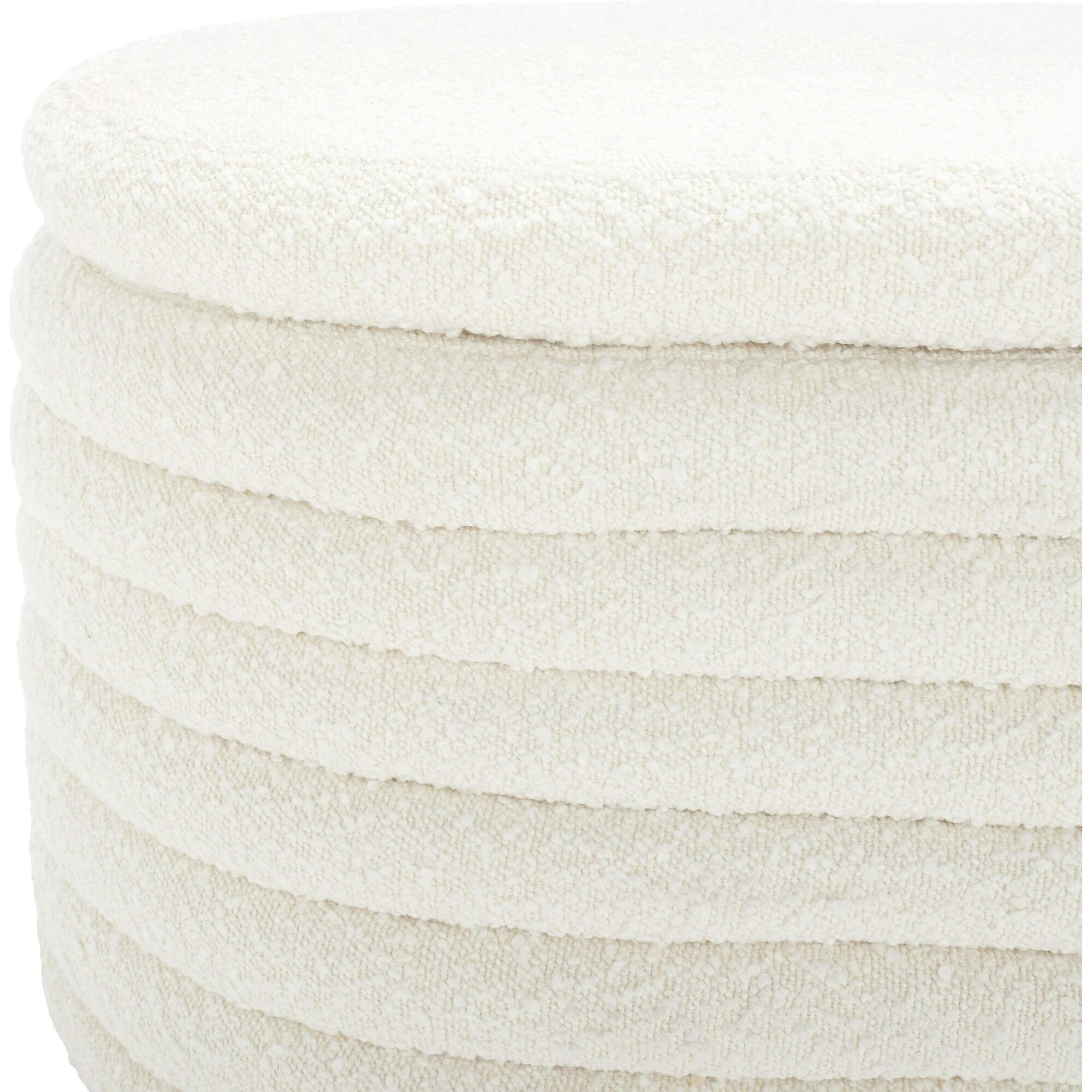 Jaymie Boucle Storage Bench