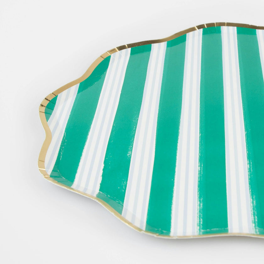 Festive Stripe Dinner Plates
