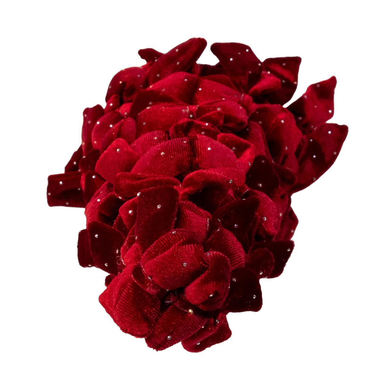 Kurt Adler 15.75-Inch Burgundy Bow Tree With Diamond Gemstones