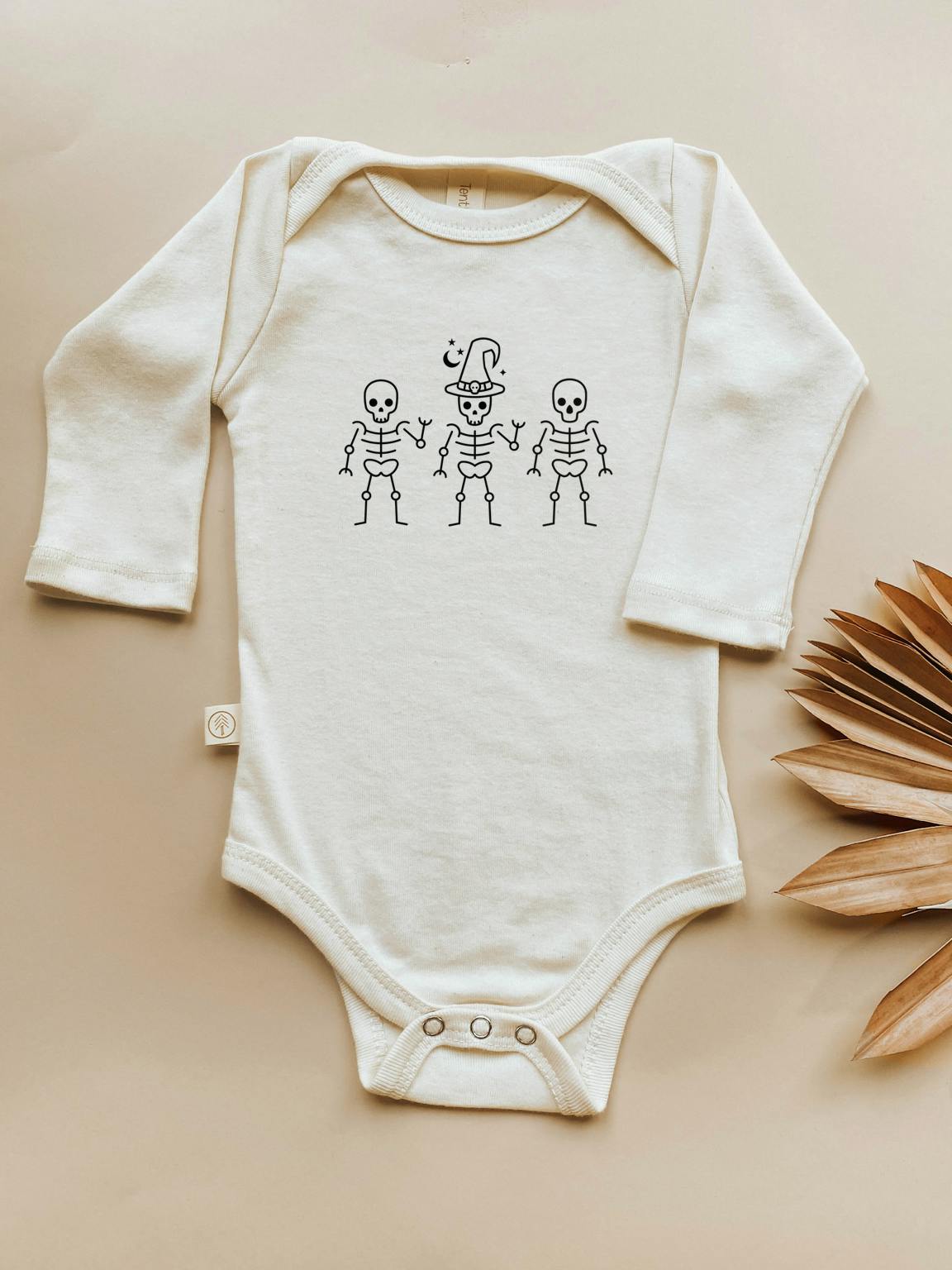 Skeletons Organic Bodysuit Long Sleeve