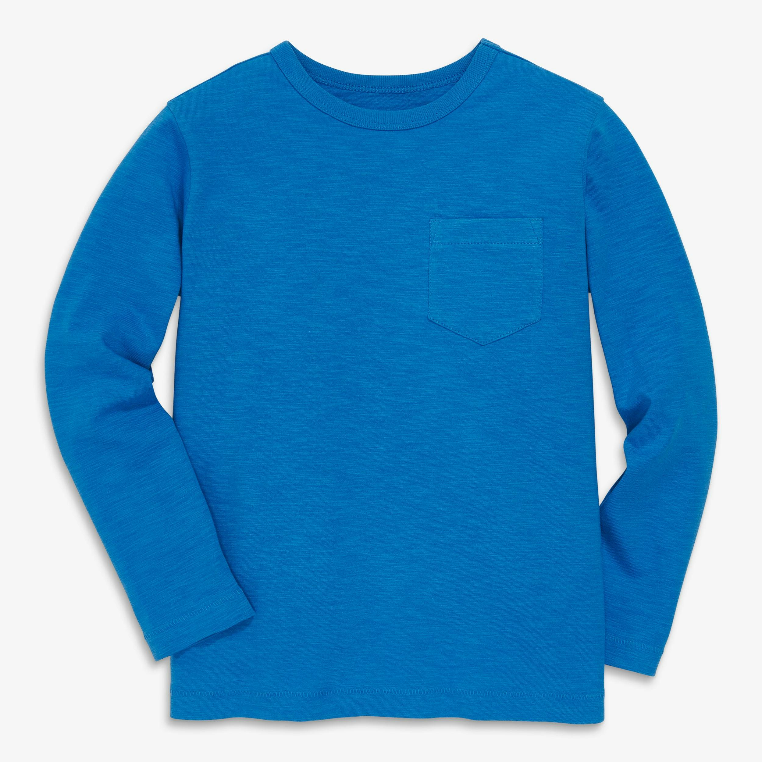 Kids long sleeve slub pocket tee