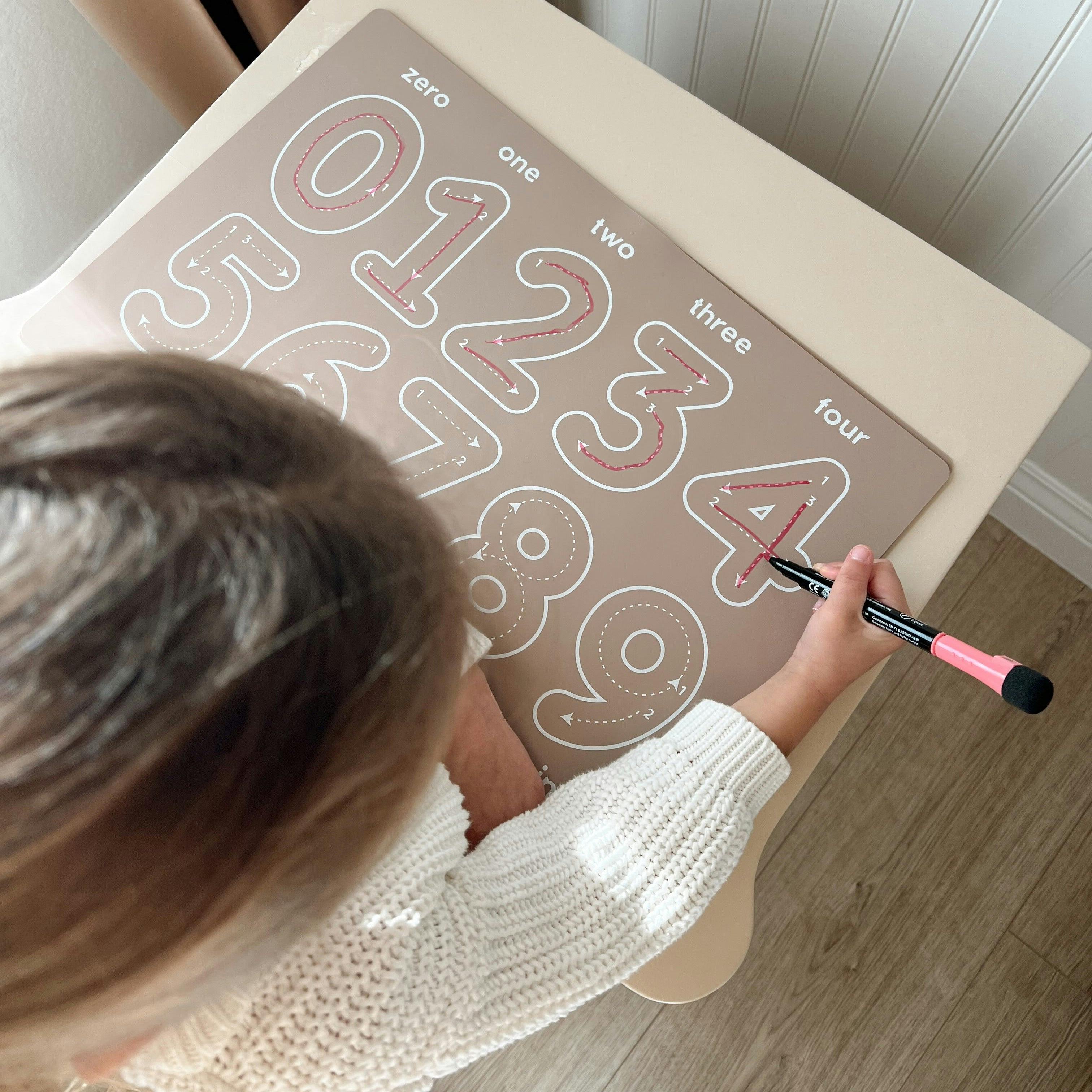 Reusable Numbers Coloring Mat