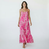 Chantal Women's Sundress Patchwork Bandana, Pink