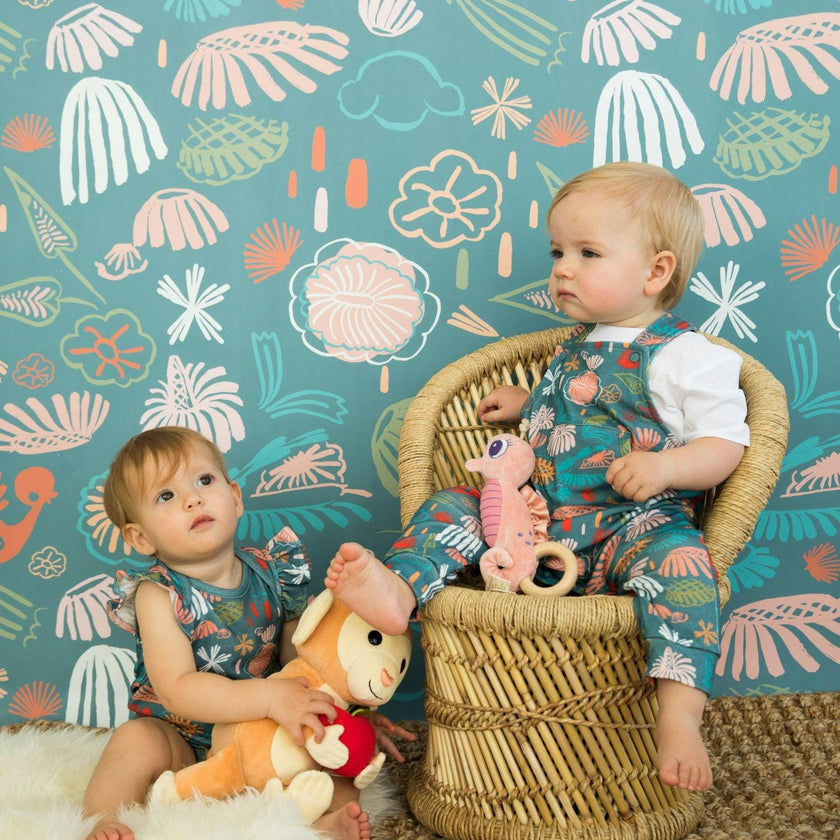 Pink Seahorse Teething Rattle