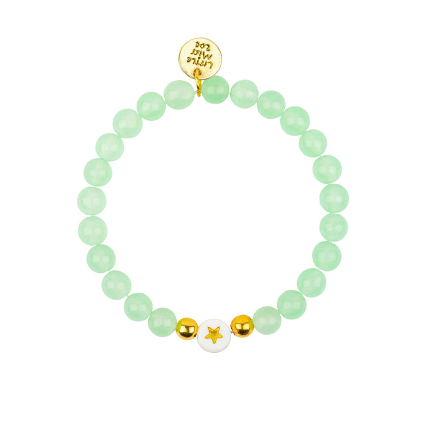Gemstone Bracelet With Star Accent Charm