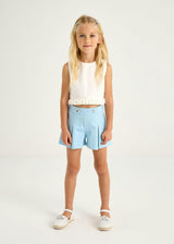 Sky Button Shorts