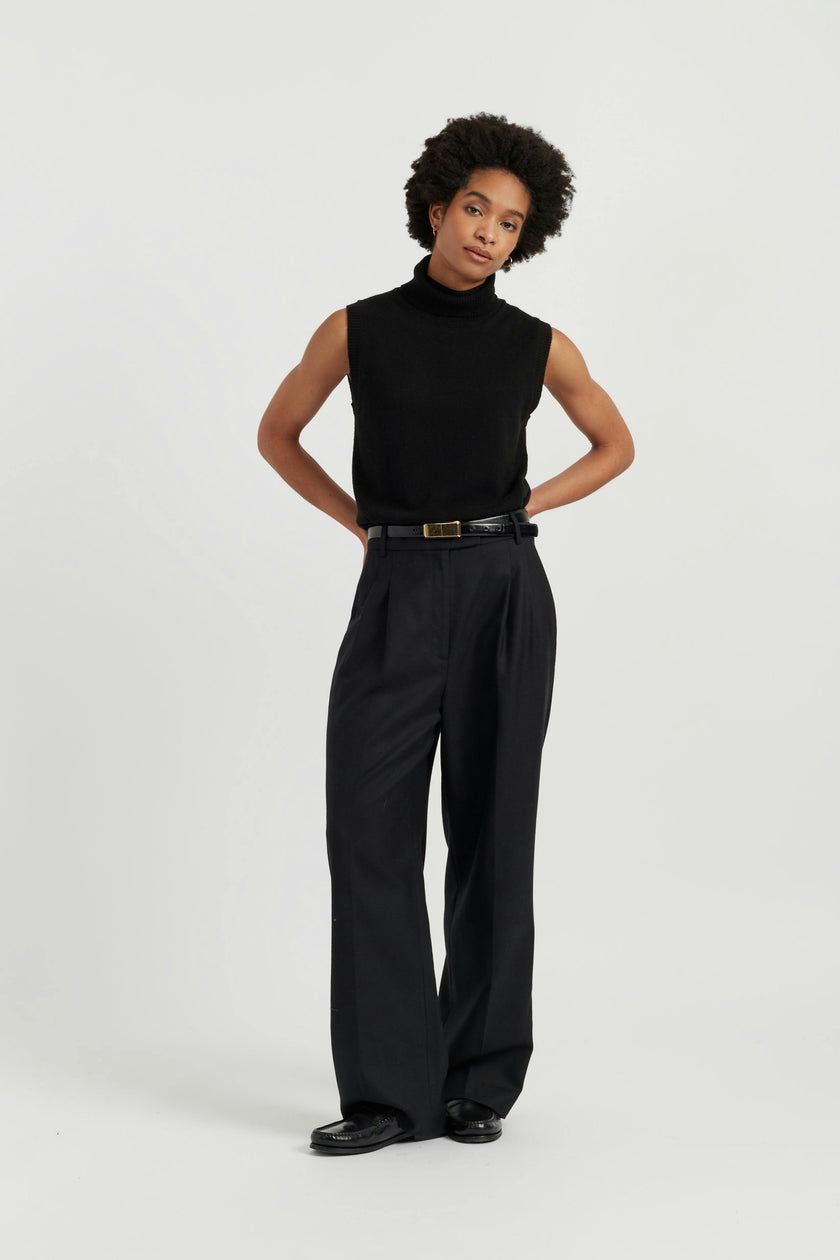 Wool-Cashmere High-Neck Tank