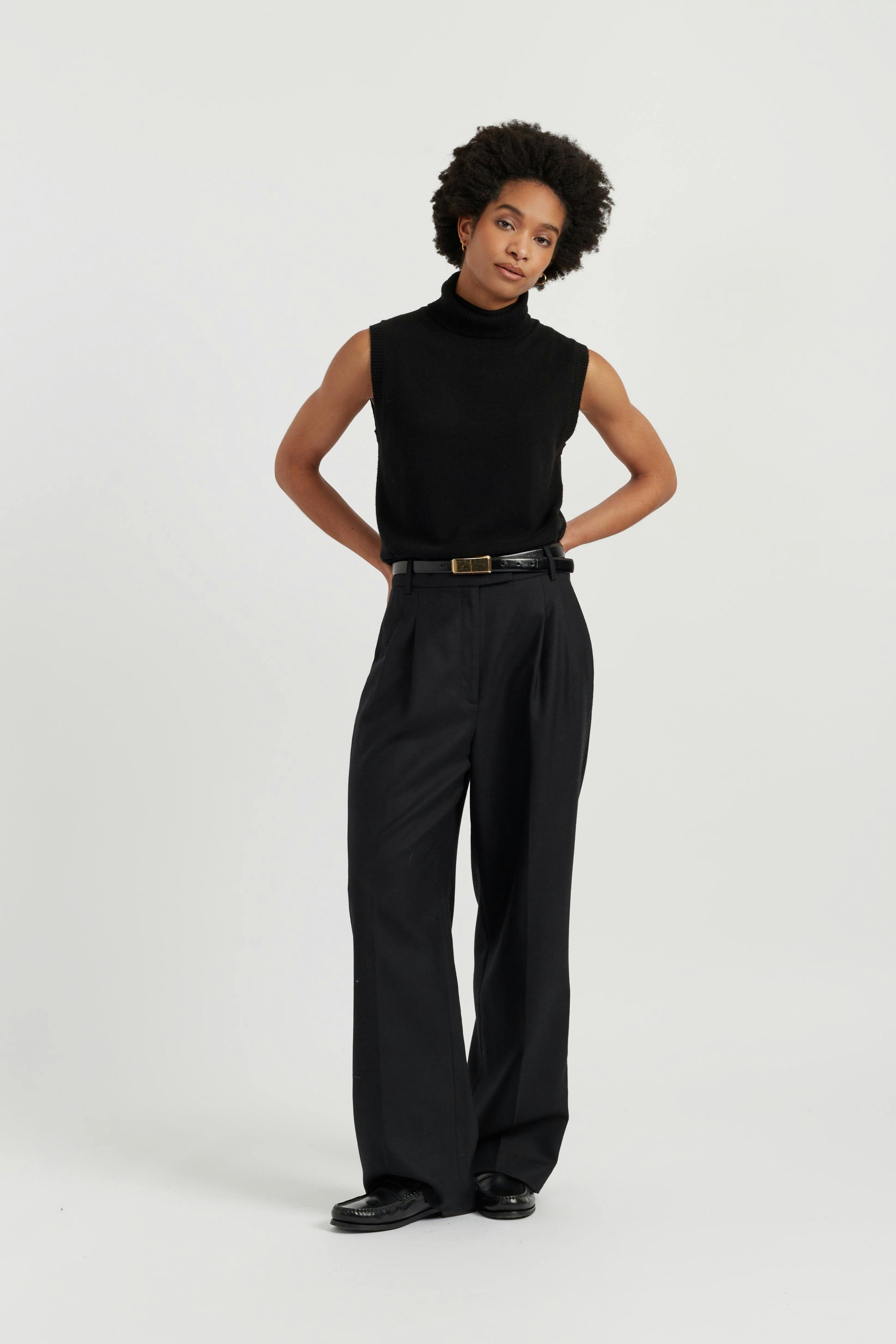 Wool-Cashmere High-Neck Tank