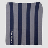 Custom Personalized Sustainable Knit Throw Blanket - Herringbone Stripe