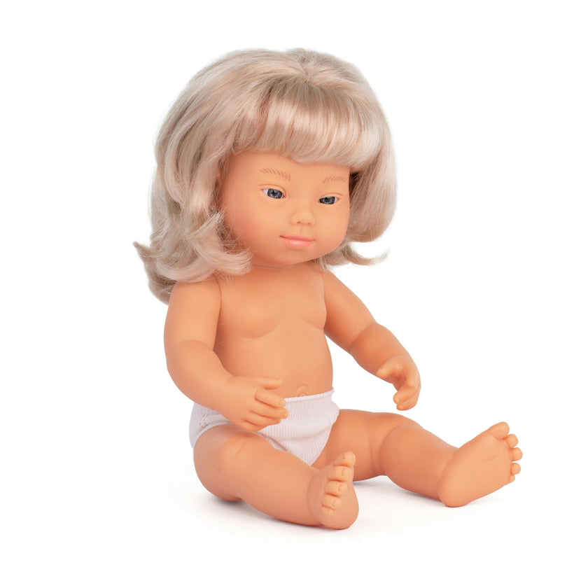 Baby Doll Blonde with Down Syndrome Girl 15 inch
