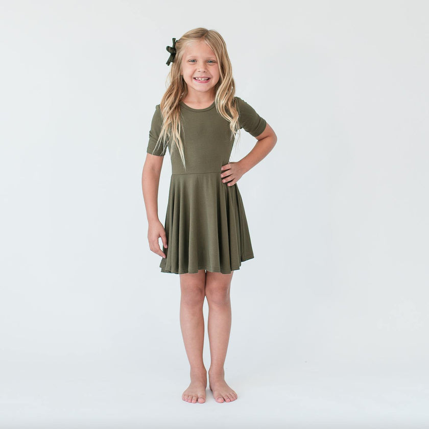 Quarter Sleeve Twirl Dress
