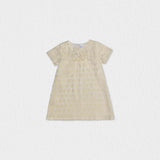 Elsa Baby Dress Short Sleeve, Off-White Hearts