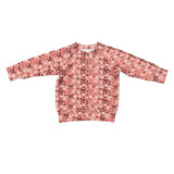 Girls Raglan Sweatshirt in Cherry Hearts