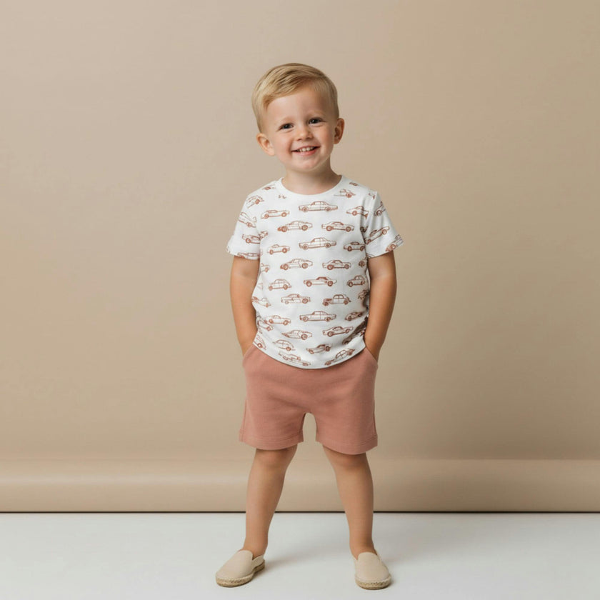Organic Tee & Shorts Set - Cars