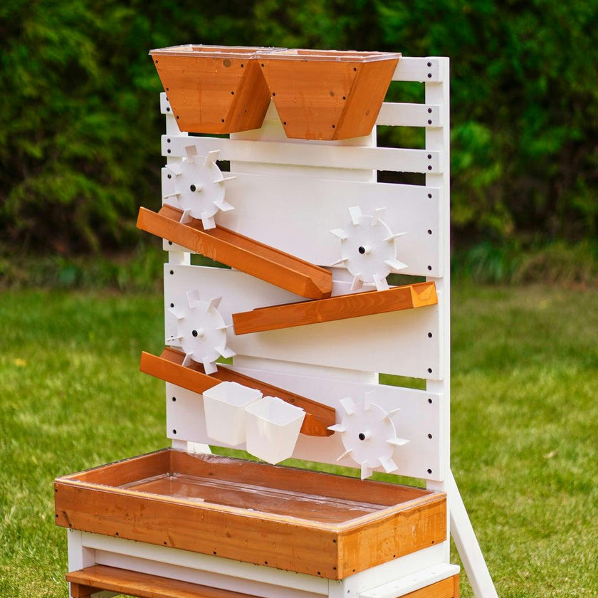 Avenlur Large Wooden Water Table – Multi-Level Sensory Play Station